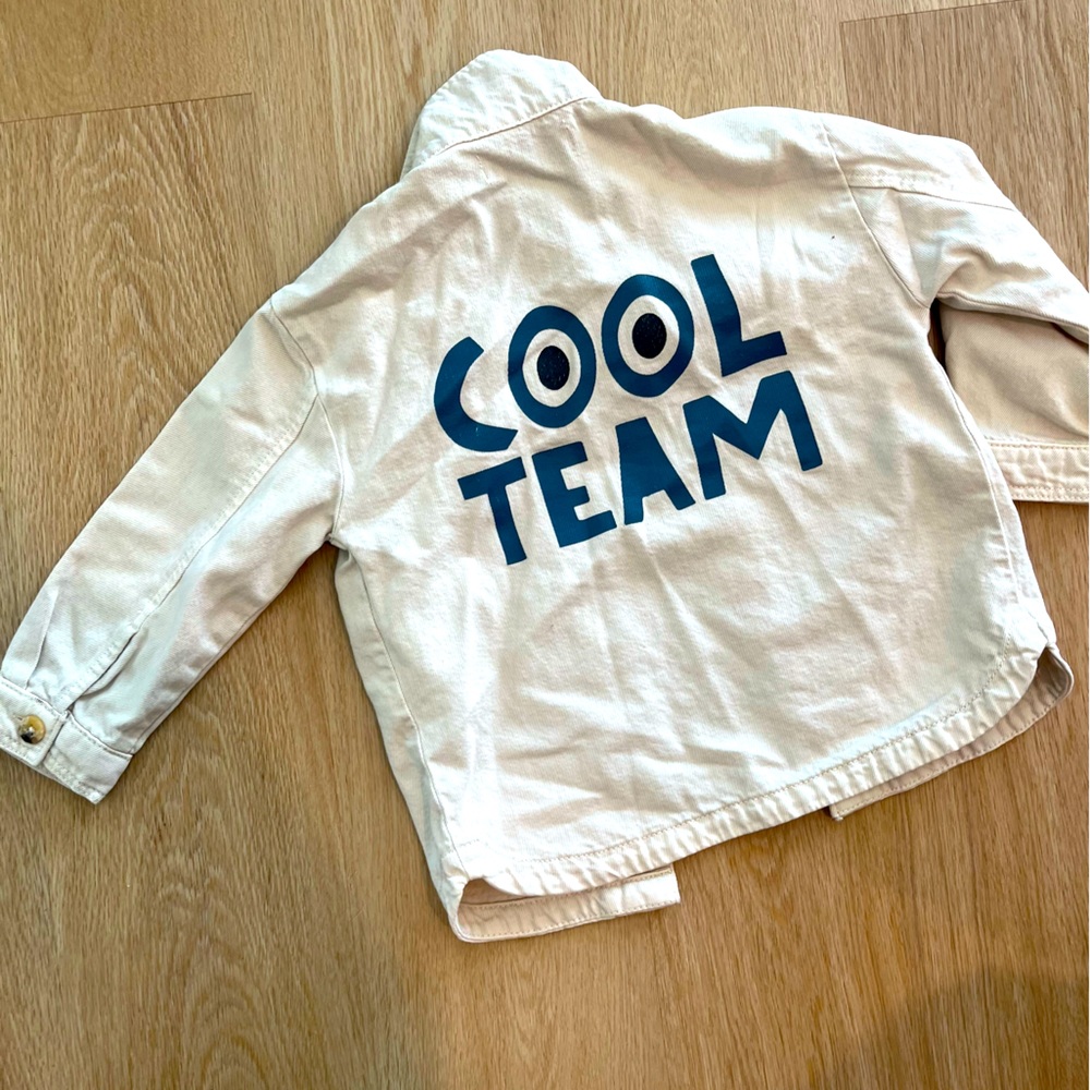 Zara Cream “cool team” Shacket